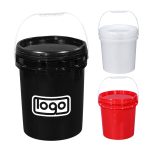 Sealed plastic bucket with lid