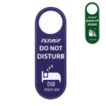 Hotel Rooms Black/Green Do Not Disturb Door Hanger Sign