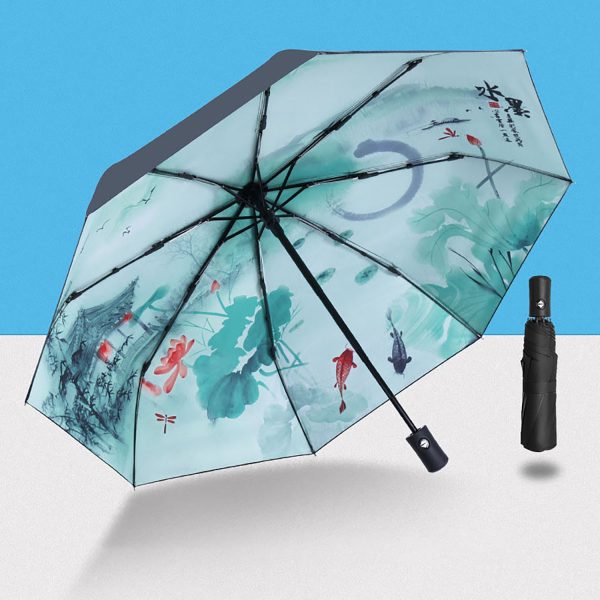 8-Rib Automatic Compact Travel Umbrella