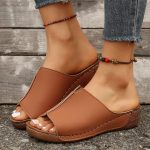 Fashionable Womens Solid Color Sandals