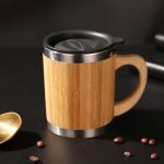 17OZ Car mounted portable bamboo shell cup