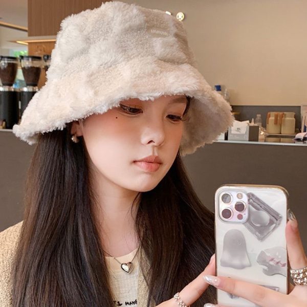 Winter Plush Fluffy Bucket Hat