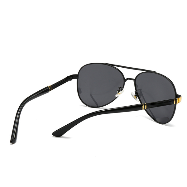 Metal-resin polarized sunglasses