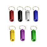 Portable Aluminum KeyChains Mini Waterproof Pill Case