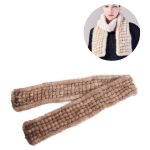 Mink Scarf with Fur Balls Luxury Women's Neck Warmer