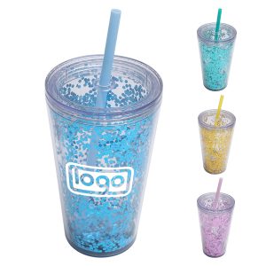 16oz Transparent sheet double thickened plastic cup