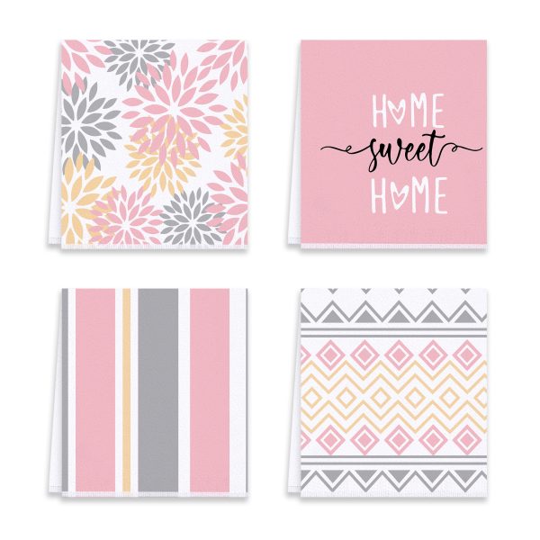 4 pieces for a set colorful kitchen towel