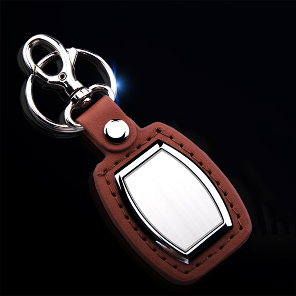 Creative business gift leather car keychain