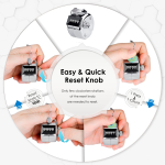 Metal Mechanical 4-Digit Number CountClicker Counter