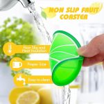 Cartoon fruit shape silicone coaster