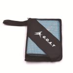 Soft Fiber Zipper Pocket Tricolor Sports Towel