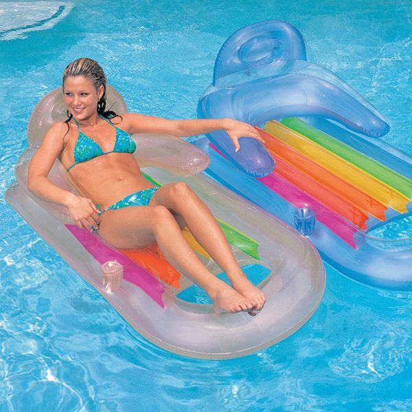 Swimming Pool Lounger with Headrest