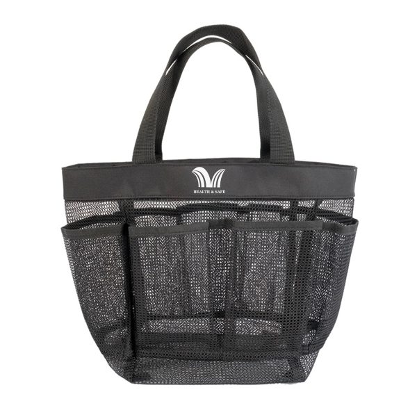 Vacation Essentials Pockets Foldable Mesh Beach Bag