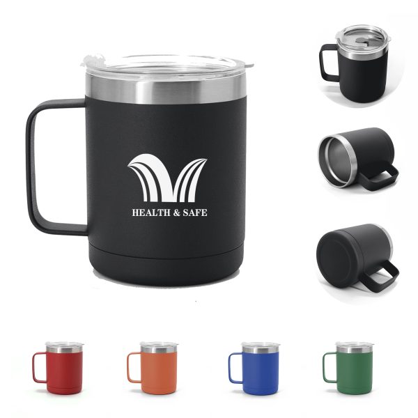 12 Oz. Stainless Steel Insulated Coffee Mug Cup with Handle