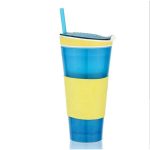 Travel Snack & Drink Cup With Straw