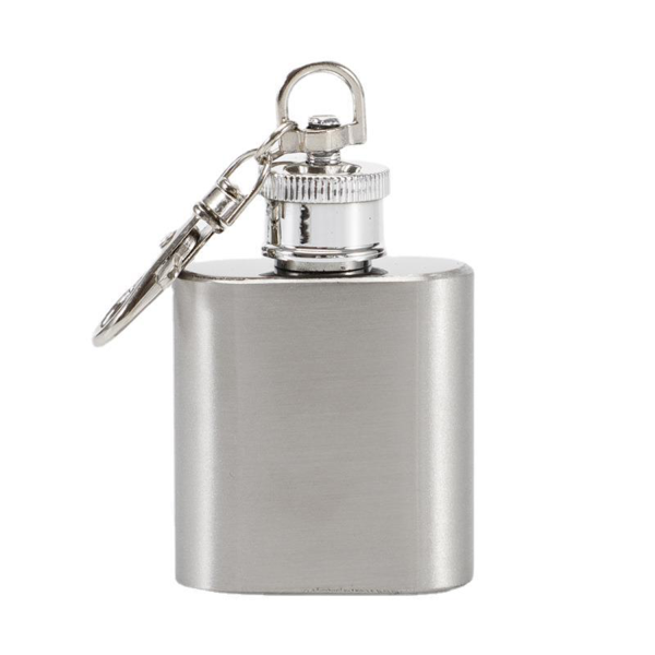 1 OZ Pocket Wine Flask with Keychain