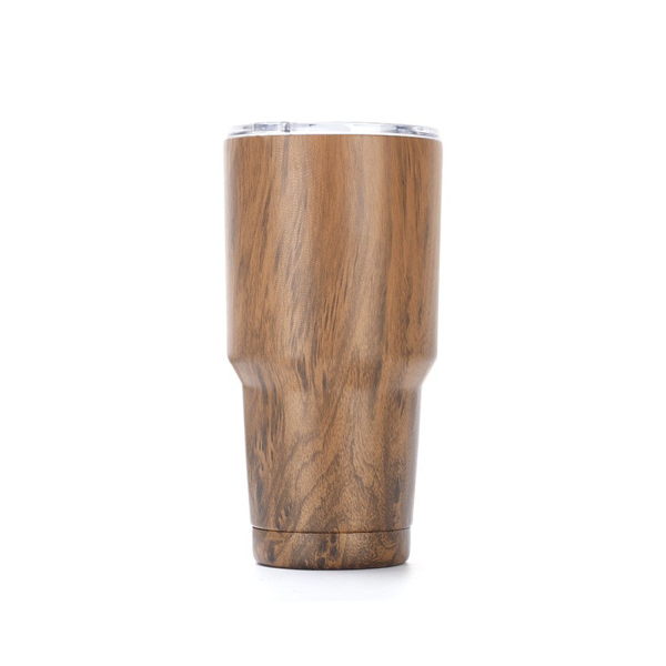 30 Oz Stainless Steel Wood Grain Tumbler