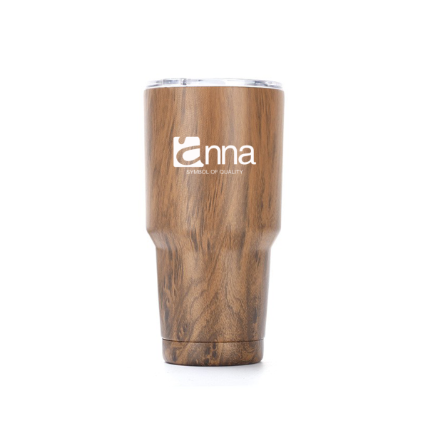 30 Oz Stainless Steel Wood Grain Tumbler