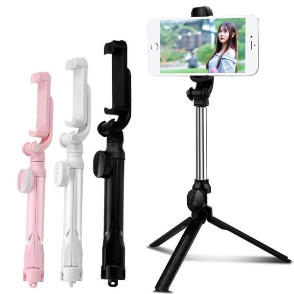 Retractable 1.9 meter selfie live tripod