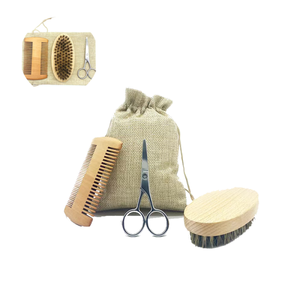 Set Of 4 Men'S Beard Combs