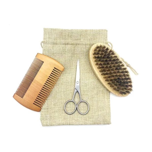 Set Of 4 Men'S Beard Combs