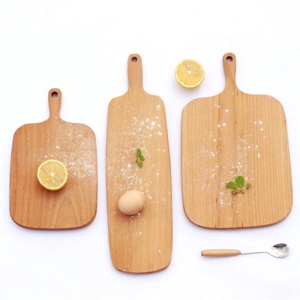 Beech Wooden Cheese Serving Board With Handle