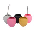 Silicone Argentina Maté Foldable Tea Cup With Straw