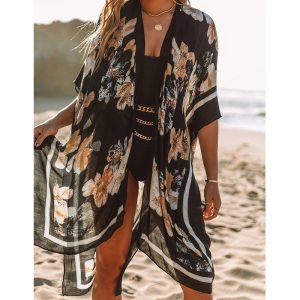 Chiffon Printed Beach Sunscreen Blouse