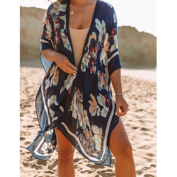 Chiffon Printed Beach Sunscreen Blouse