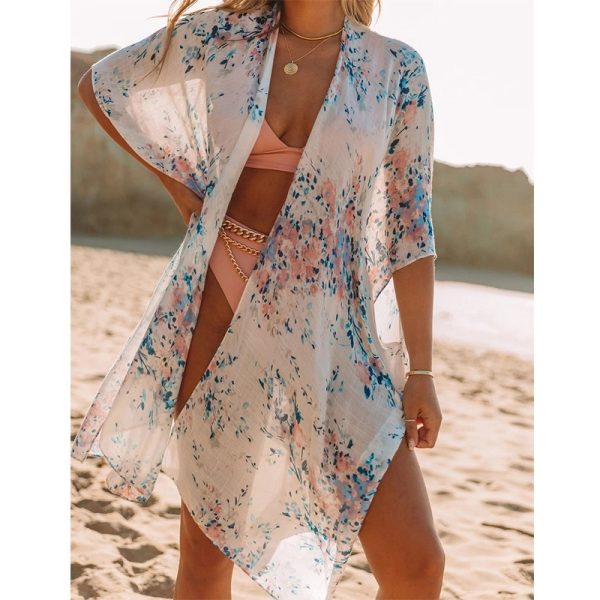 Chiffon Printed Beach Sunscreen Blouse