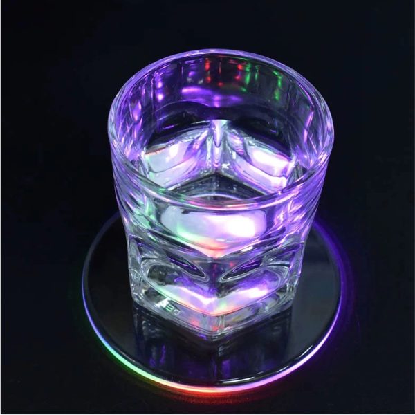 4" Round Acrylic Coasters With Led