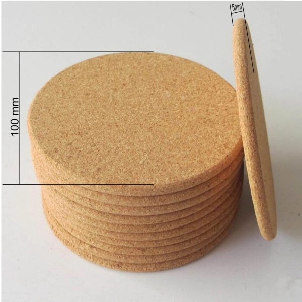 4" Round Cork Coaster