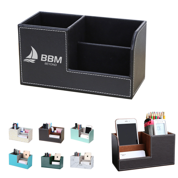 Pu Leather Desk Organizer