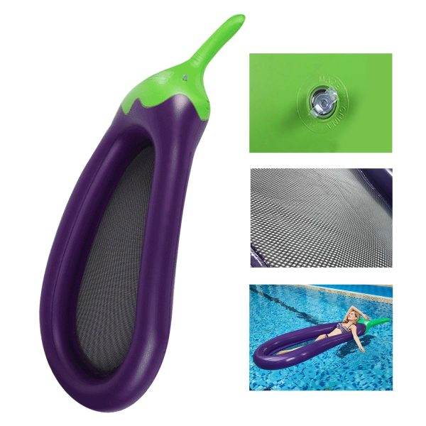 Eggplant Floating Bed Large Swimming Circle With Net