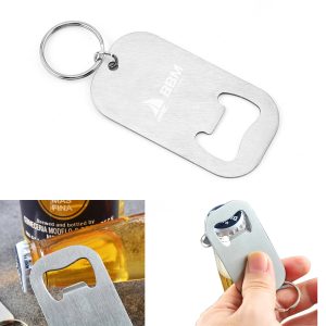 Stainless Steel Beer Bottle Opener Key Chain.