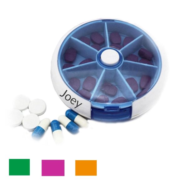 Portable Rotating 7 Day Weekly Pill Organizer