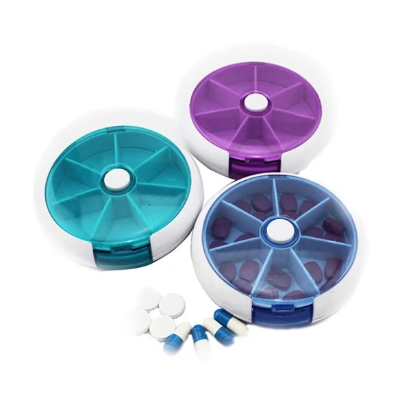 Portable Rotating 7 Day Weekly Pill Organizer