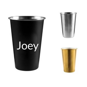 16 Oz Growl Stainless Pint Cups