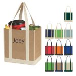 Non-Woven Two-Tone Shopper Tote Bag