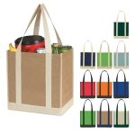 Non-Woven Two-Tone Shopper Tote Bag