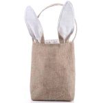 Easter Bunny Rabbit Ears Burlap Jute Shopping Bag