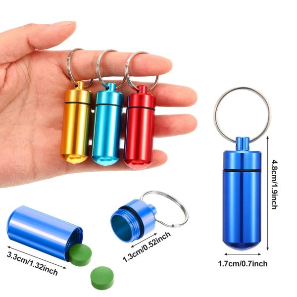 Keychain Pill Holder Bottle