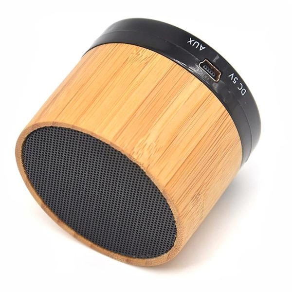 Solid Hand Carved Bamboo Wood Bluetooth Portable Speaker