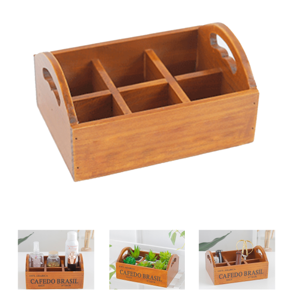 Wooden Multi-Functional Pen Organizer