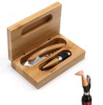 2 Pieces-BambooFine Wine Opener Set