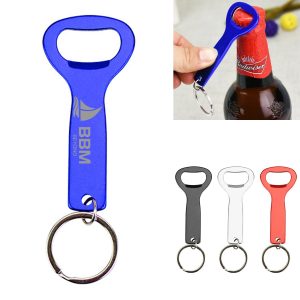 Flat Top Bottle Opener Keychain