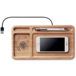 Bamboo Dual Port Power Bank With Wireless Charger