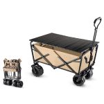 Folding Khaki Camping Trolley