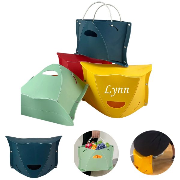 Multifunctional Folding Plastic Stool + Storage Bag