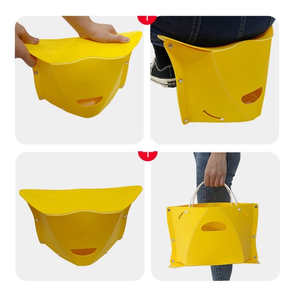 Multifunctional Folding Plastic Stool + Storage Bag